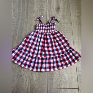 Cat & Jack Red and Blue Checkered Kids Dress 2T